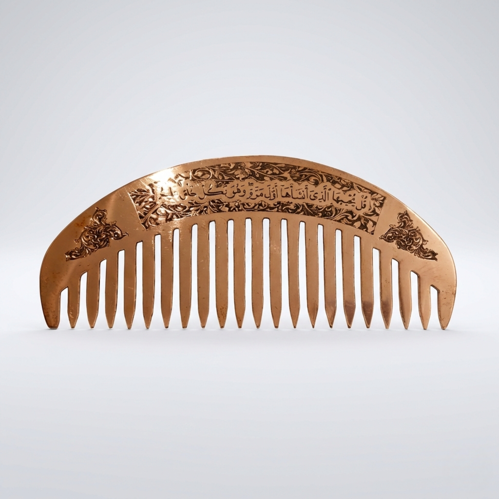 Luxury Natural Copper Hair Comb Islamic-inspired