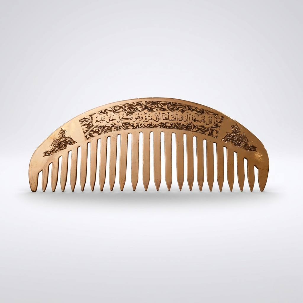 Luxury Natural Copper Hair Comb Islamic-inspired