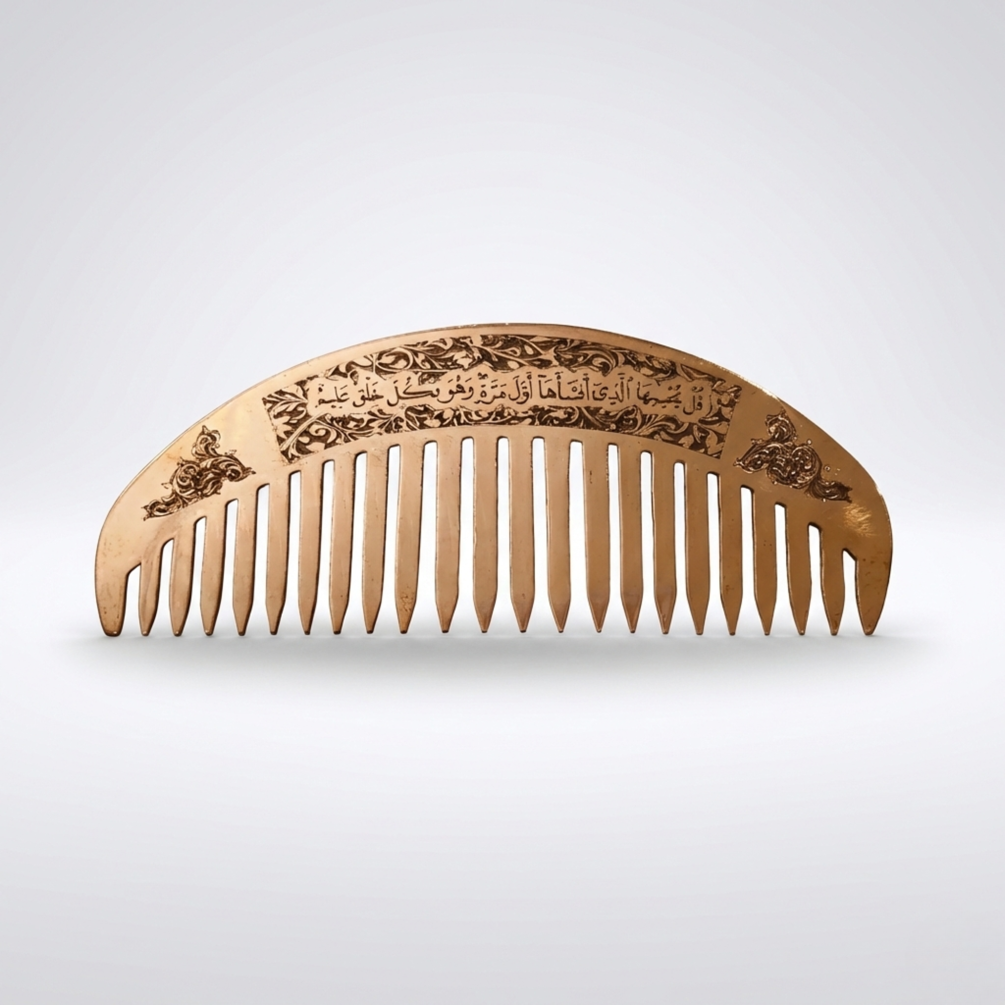Luxury Natural Copper Hair Comb Islamic-inspired